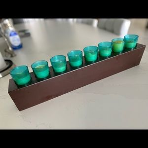 Votive candle set with 3 sets of 12 unused small votives/1 set of 9 large votive